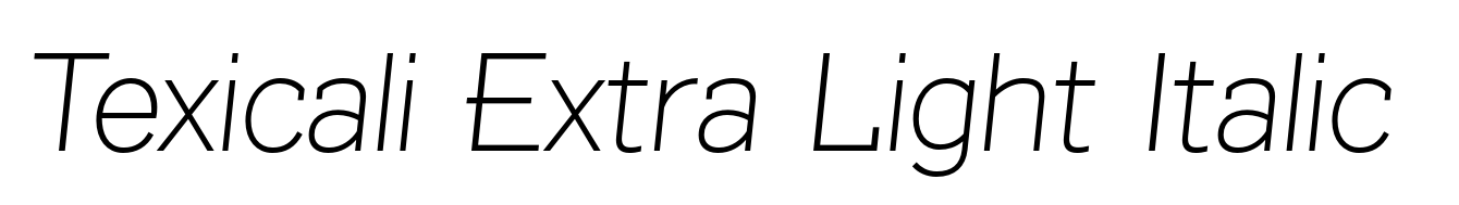 Texicali Extra Light Italic